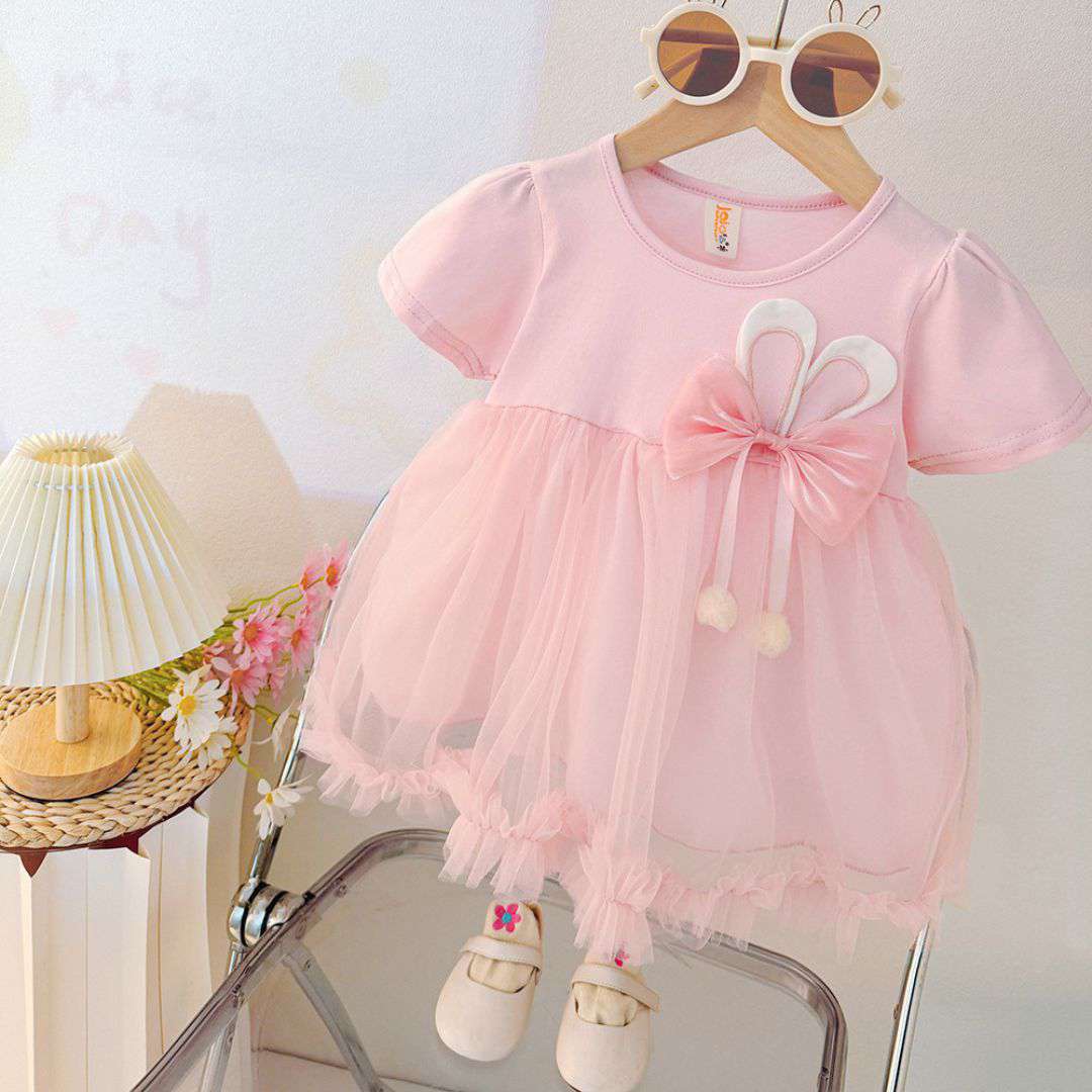 Cute Bunny Bow Party Dress