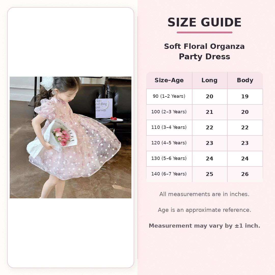Soft Floral Organza Party Dress