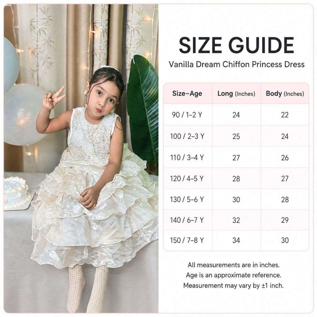 Vanilla Dream Chiffon Princess Dress