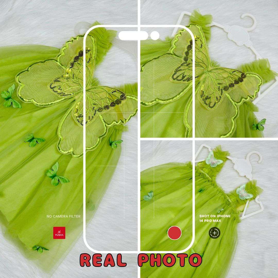 Green Butterfly Princess Dress