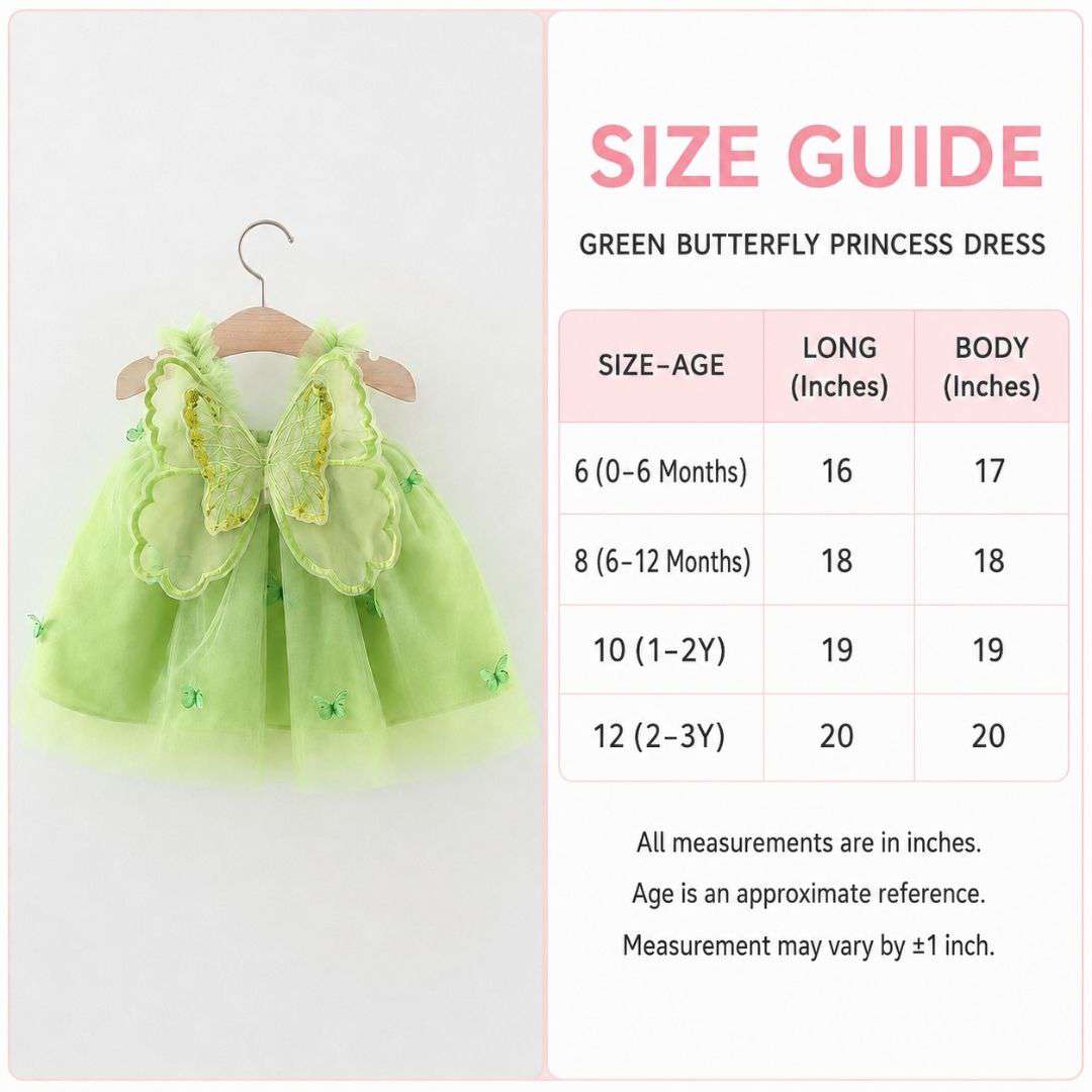 Green Butterfly Princess Dress