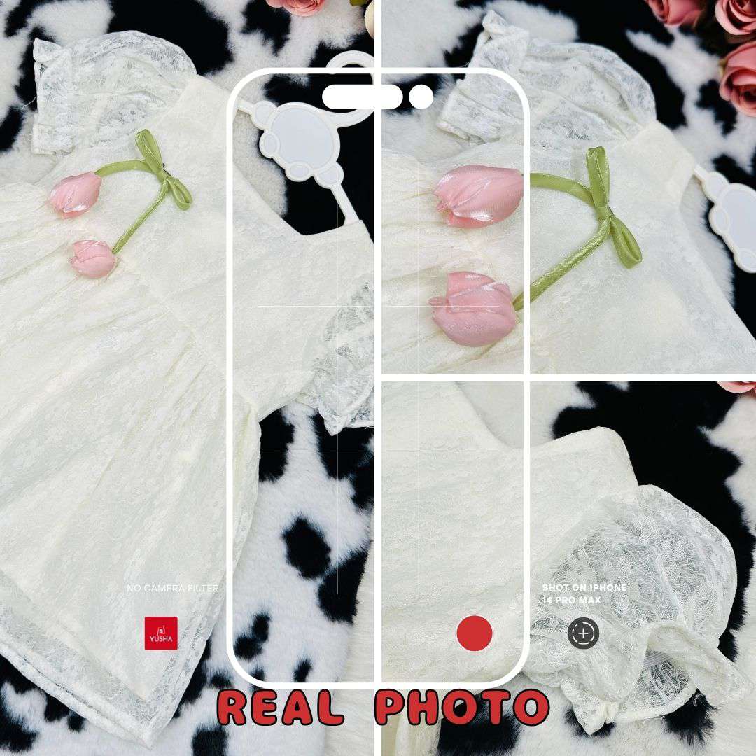 Tulip Bow Lace Dress