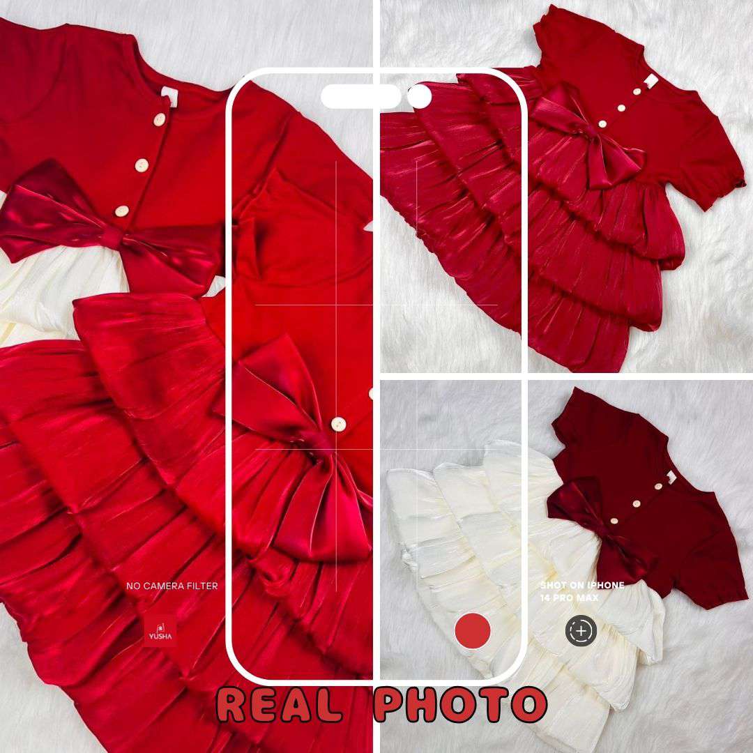 Short Sleeve Luxury Layered Tulle Bow Princess Dress