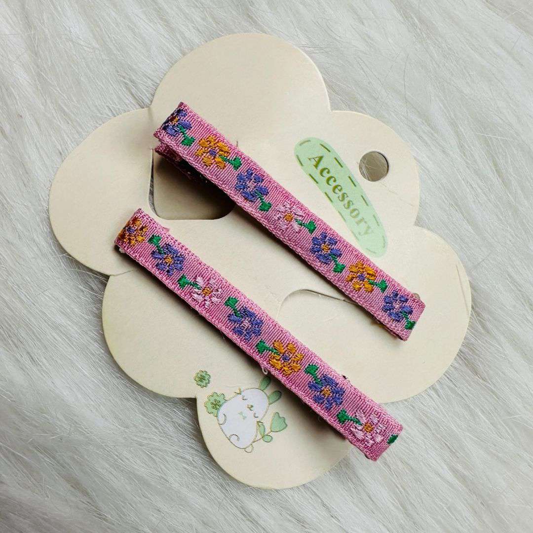 Daisy Flower Cotton Linen Hair Clips