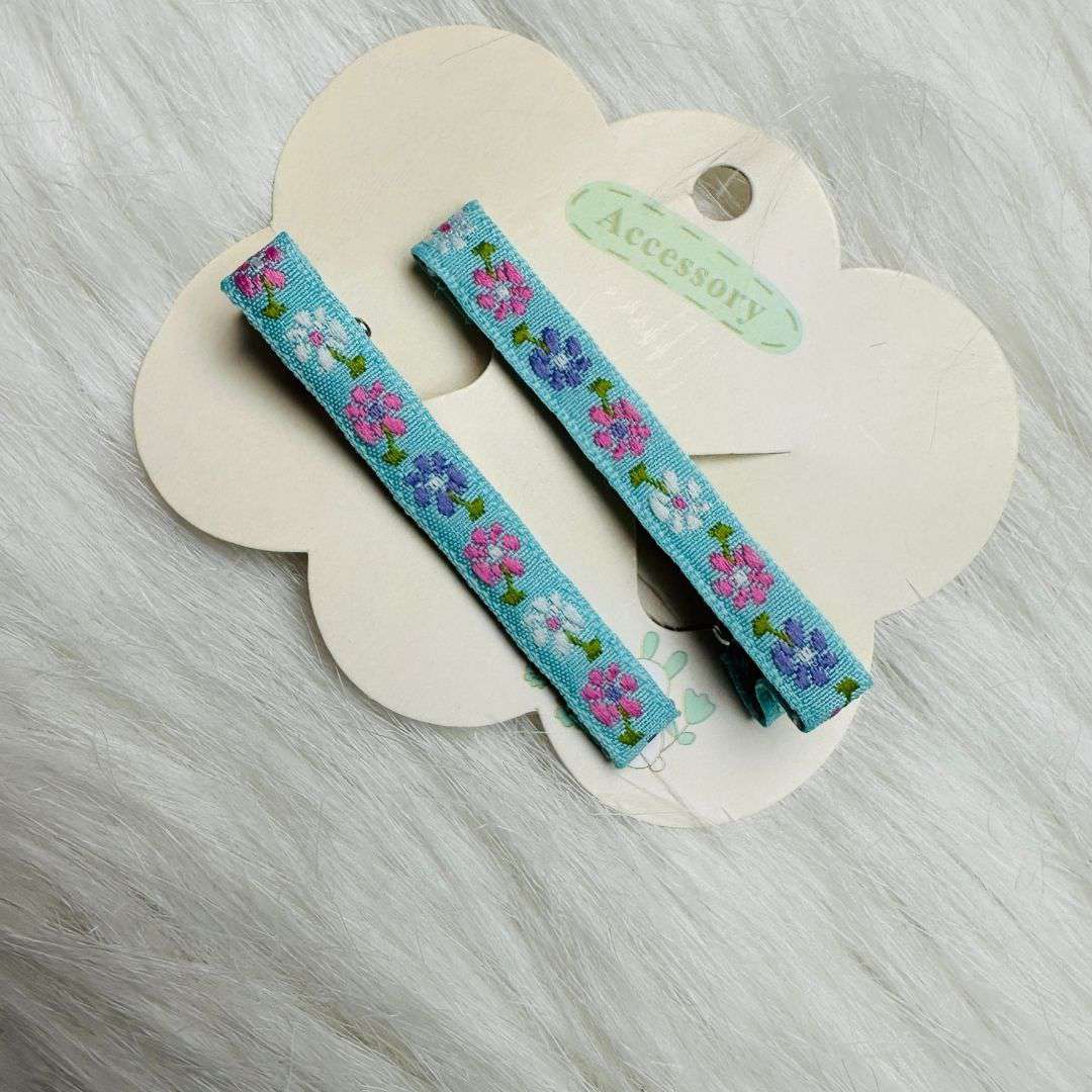 Daisy Flower Cotton Linen Hair Clips