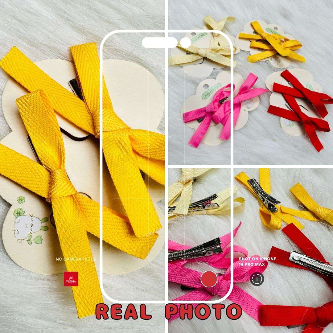 Mini Satin Bow Clips