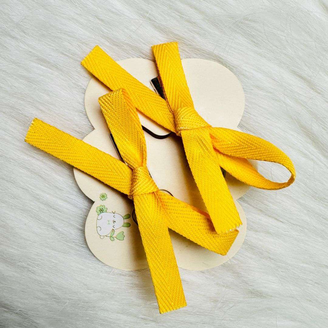 Mini Satin Bow Clips