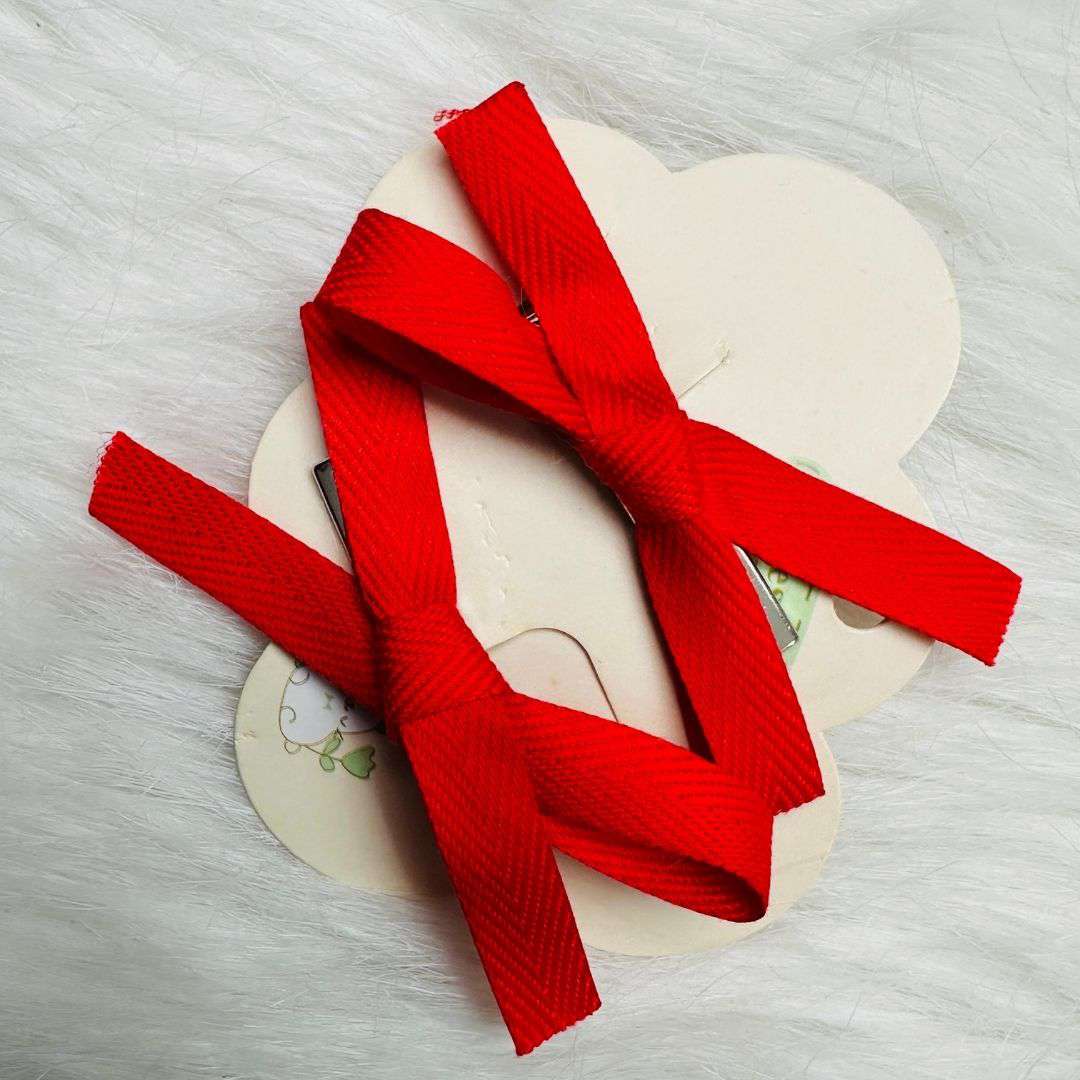 Mini Satin Bow Clips