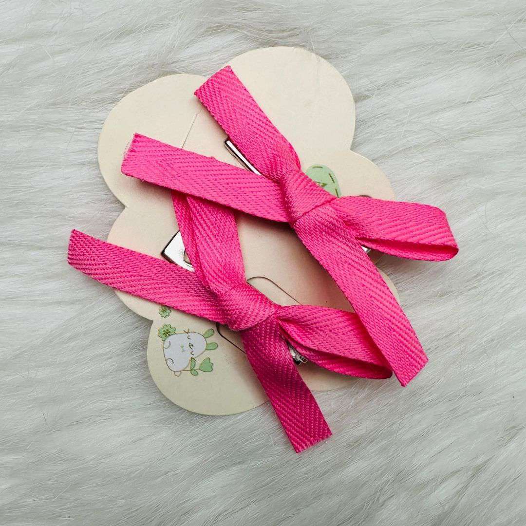 Mini Satin Bow Clips
