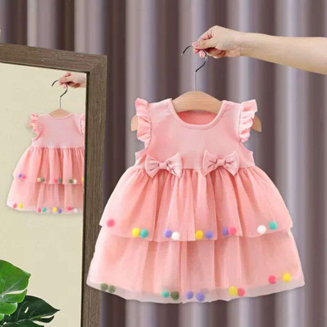 Candy Dot Tulle Girls Princess Dress