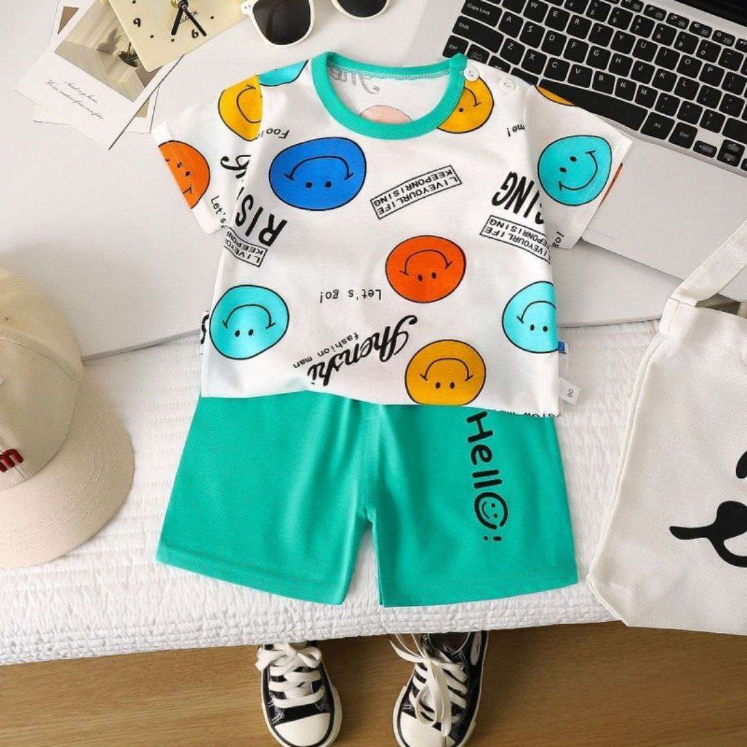 Smiley Face Cotton Summer Set