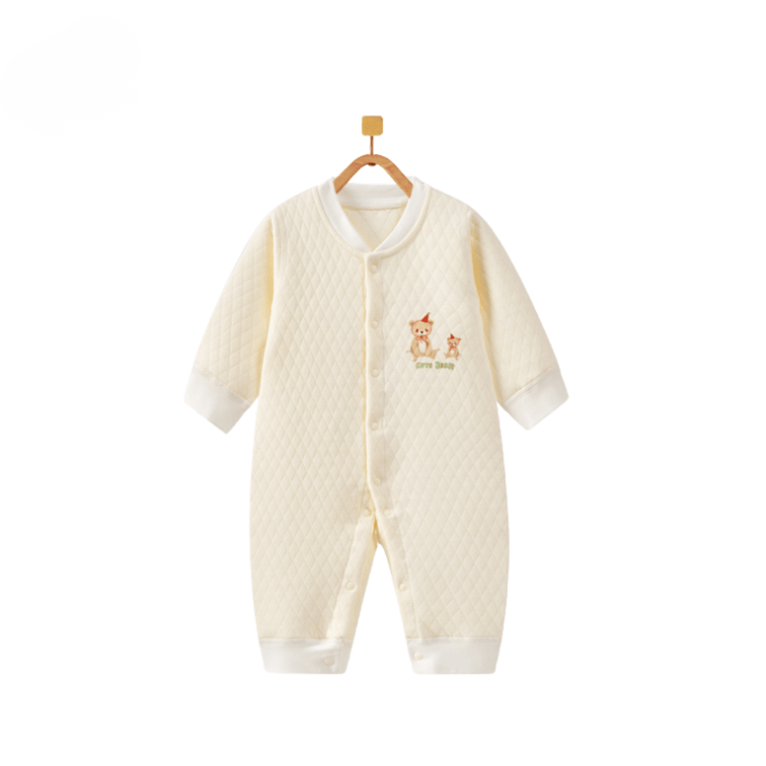 Luxury Baby Fox Pure Cotton Quilted Newborn Romper