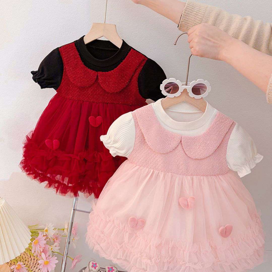 Heart Layered Tulle Dress