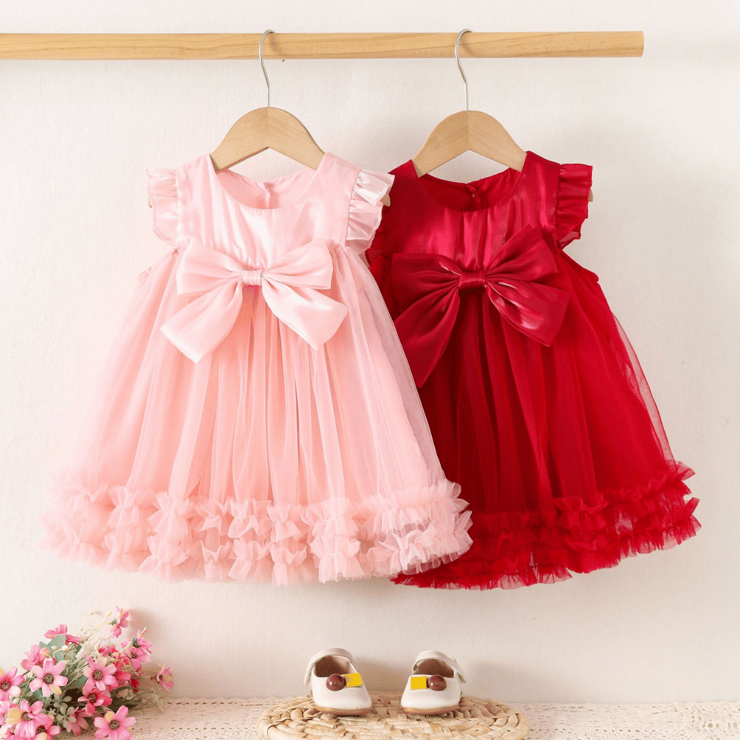 Luxury Flutter Sleeve Party Dress