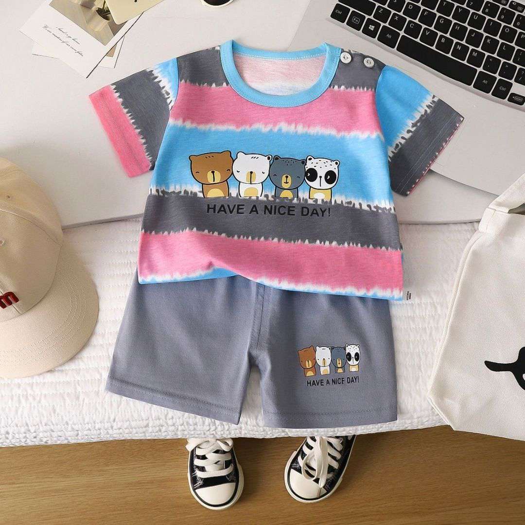 Baby Bear Cotton Summer Set