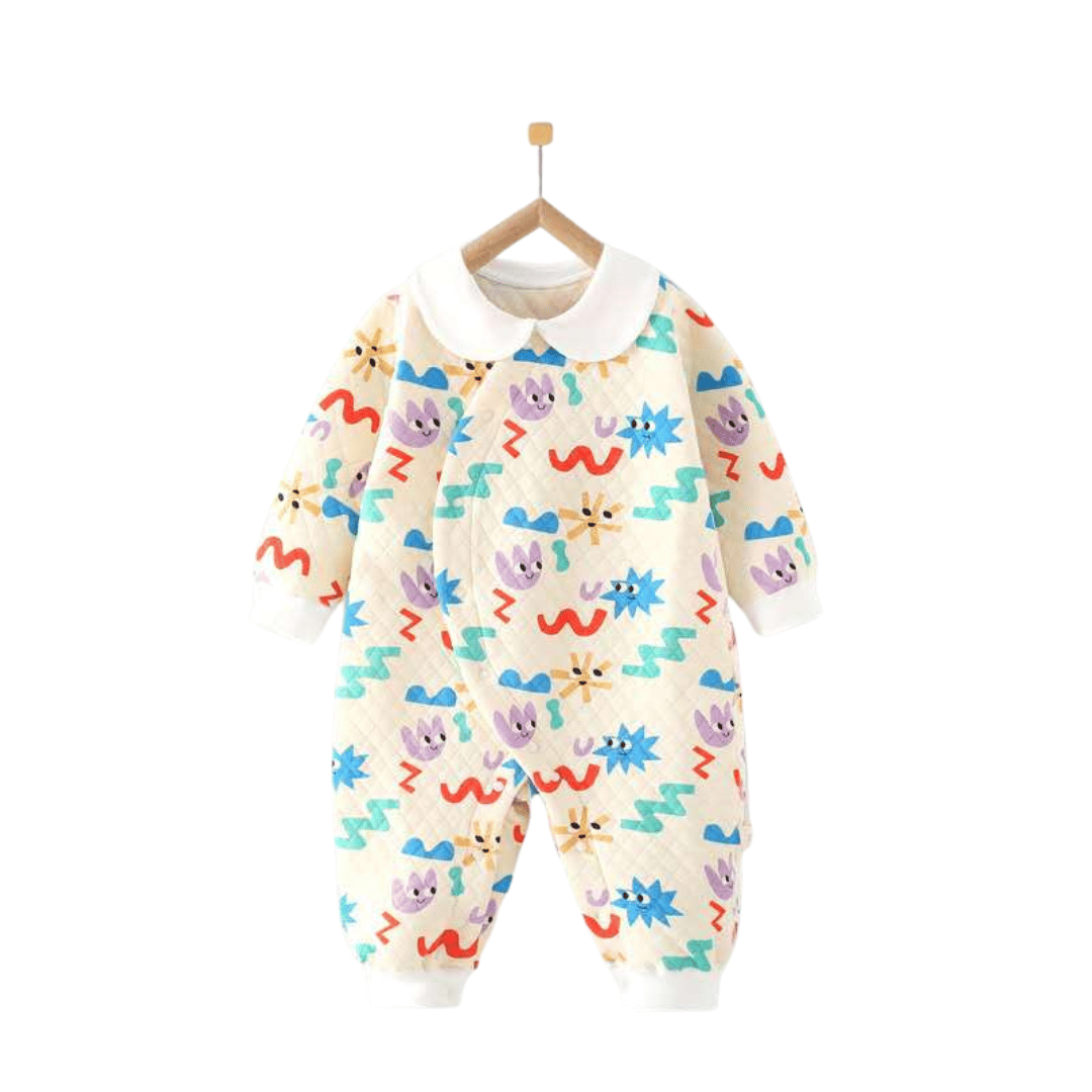 Luxury Pure Cotton Quilted Newborn Romper