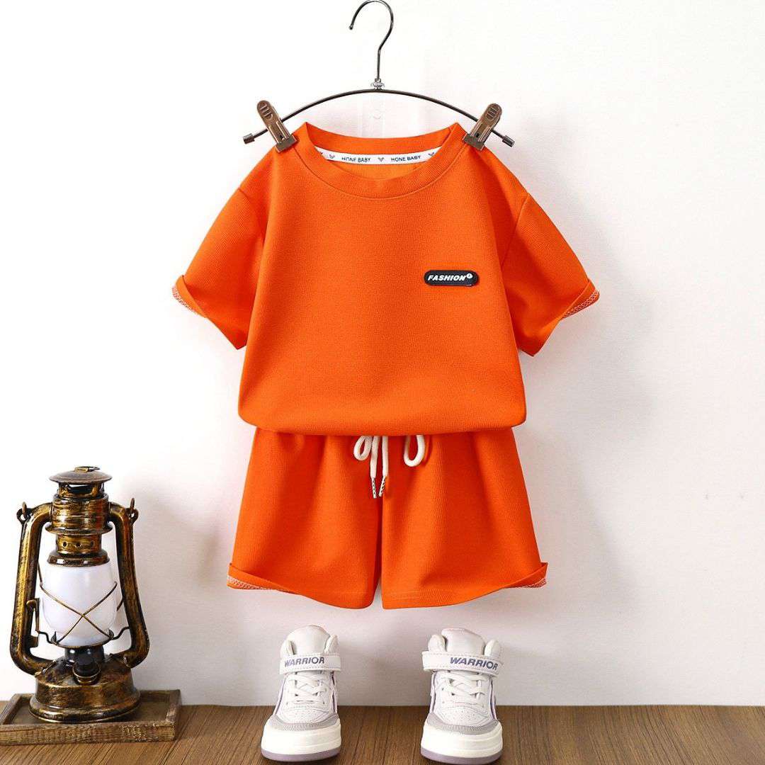 Orange Splash Cotton Summer Set