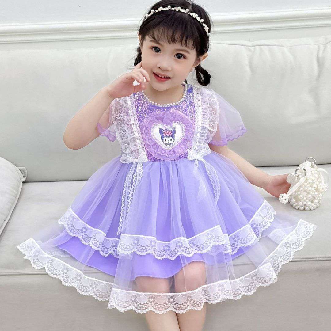 Luxury Lavender Layered Princess Dress