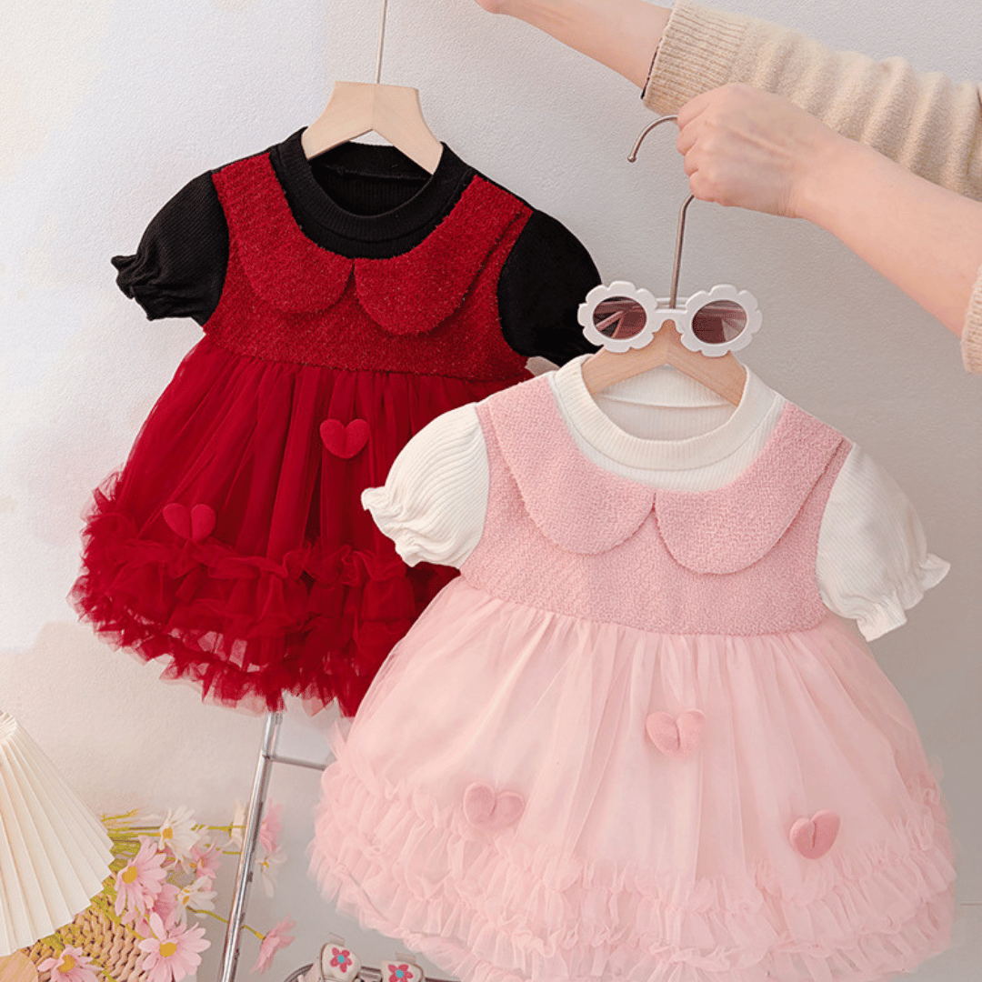 Heart Layered Tulle Dress