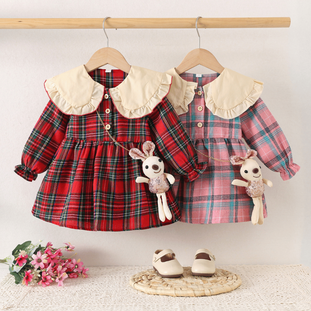 Plaid Bunny Skirt Dress