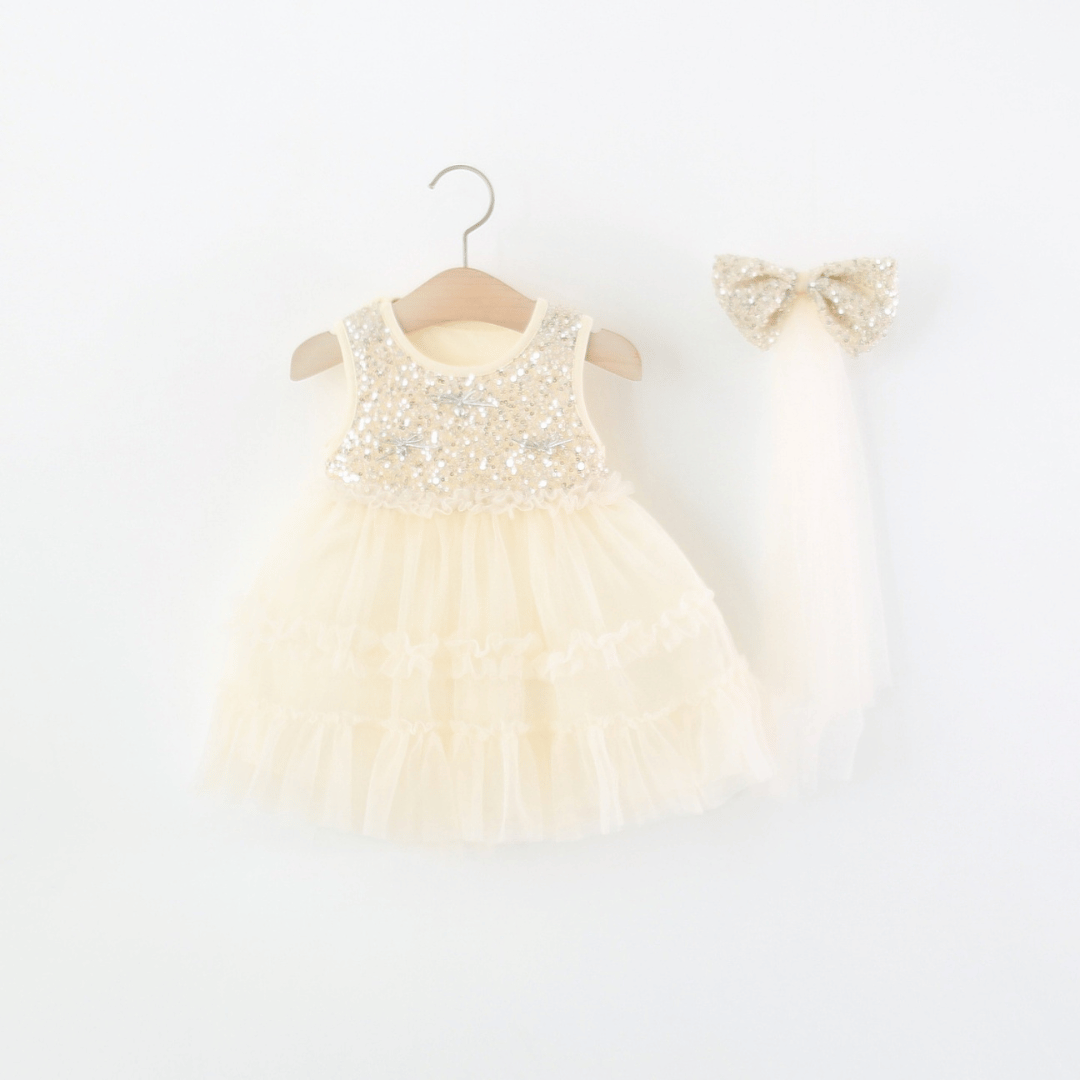 Golden Petal Princess Dress