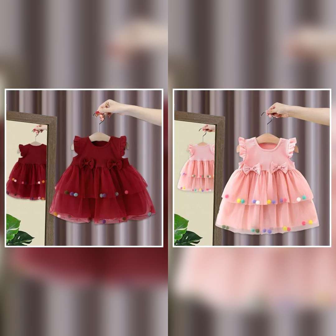 Candy Dot Tulle Girls Princess Dress