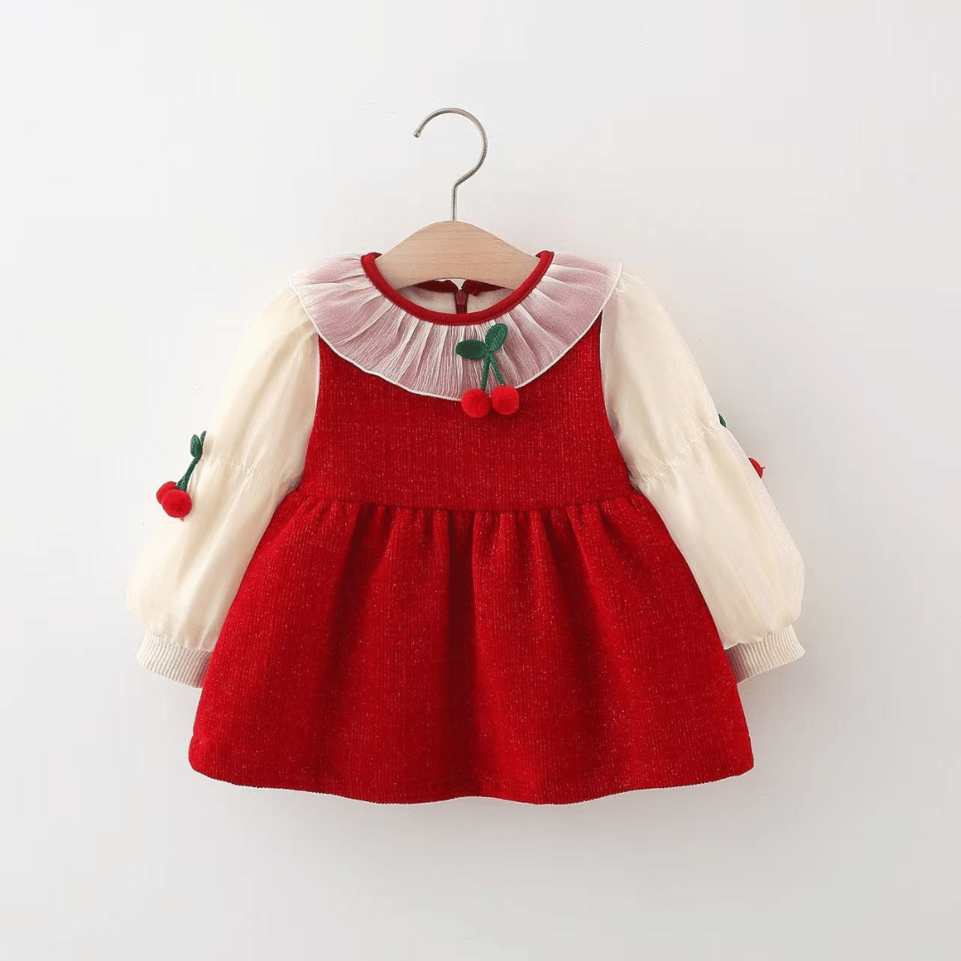 Cherry Lace Winter Princess Dress