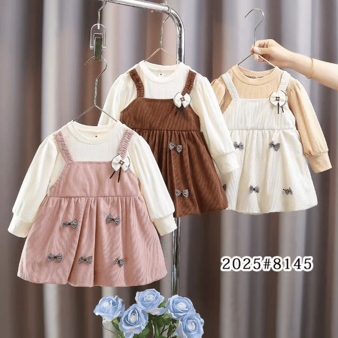 Long Sleeve Bow Dress