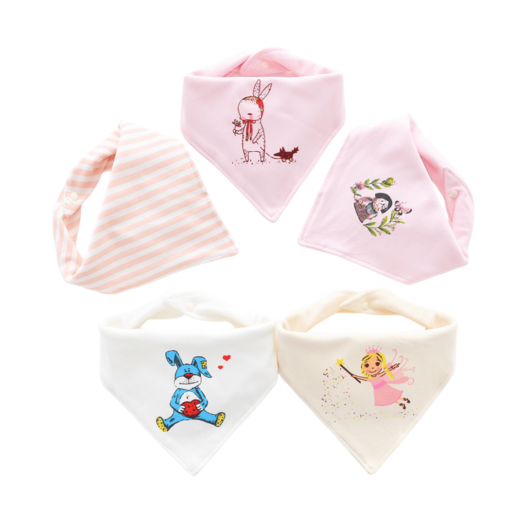 Pure Cotton Baby Triangular Bibs